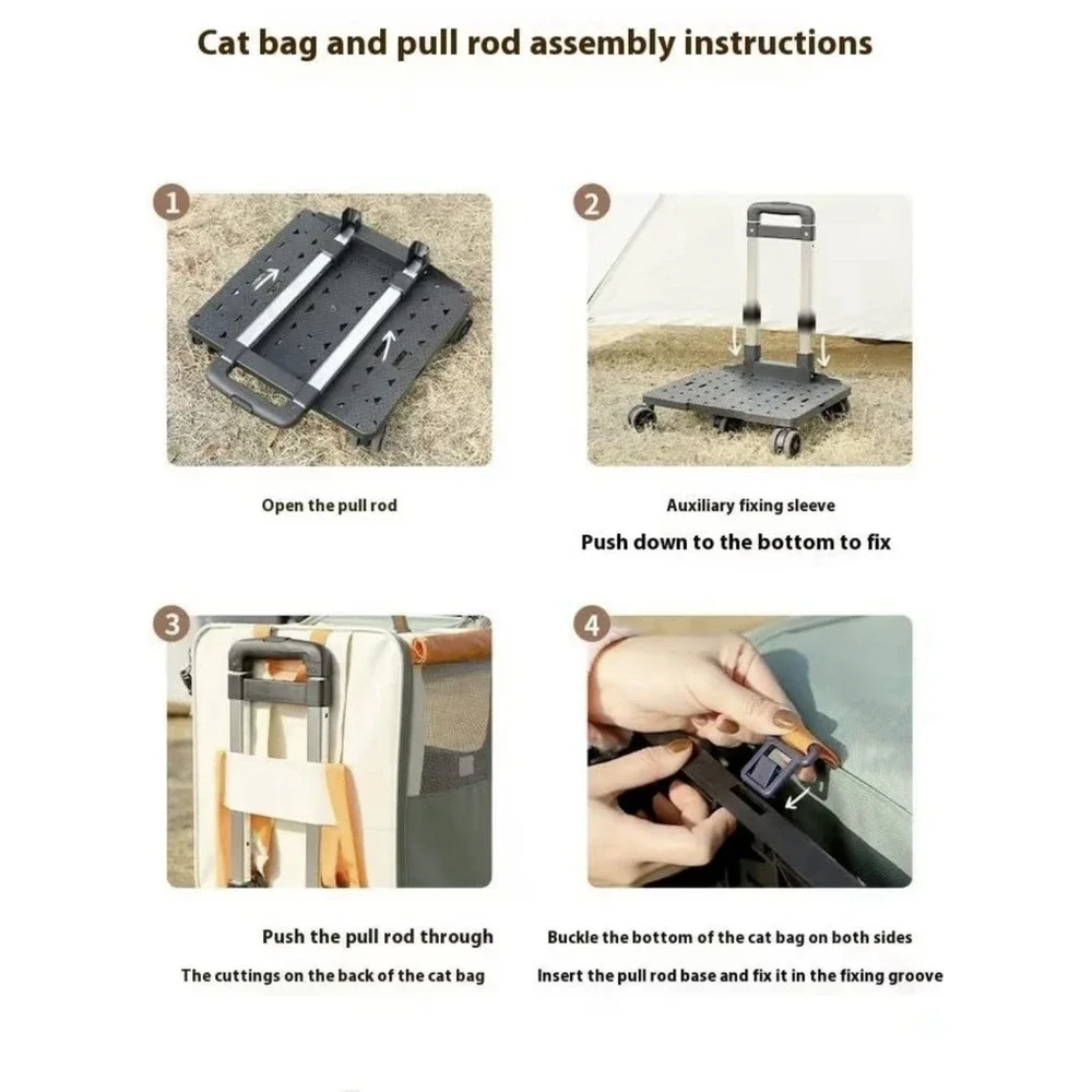 Convertible Rolling Travel Dog/ Cat Backpack And Rolling Pet Carrier